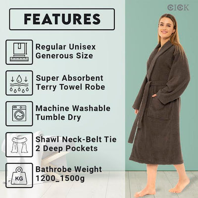 Premium Cotton Bathrobes for Women and Men | Long Women's Bathrobes