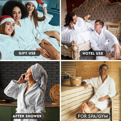 Premium Cotton Bathrobes for Women and Men | Long Women's Bathrobes