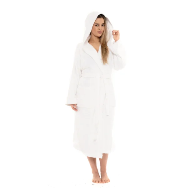 Premier Cotton Terry hooded Bathrobe